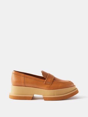 Clergerie Banel leather flatform loafers