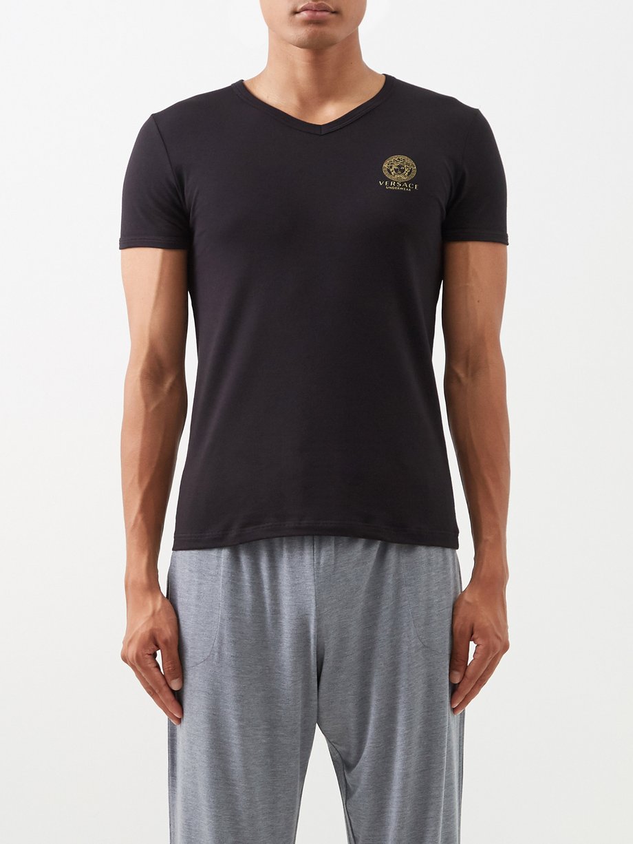 Versace Medusa-logo cotton-blend pyjama T-shirt