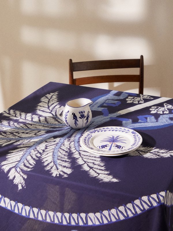 Johanna Ortiz Amazonico 200cm x 200cm linen-blend tablecloth