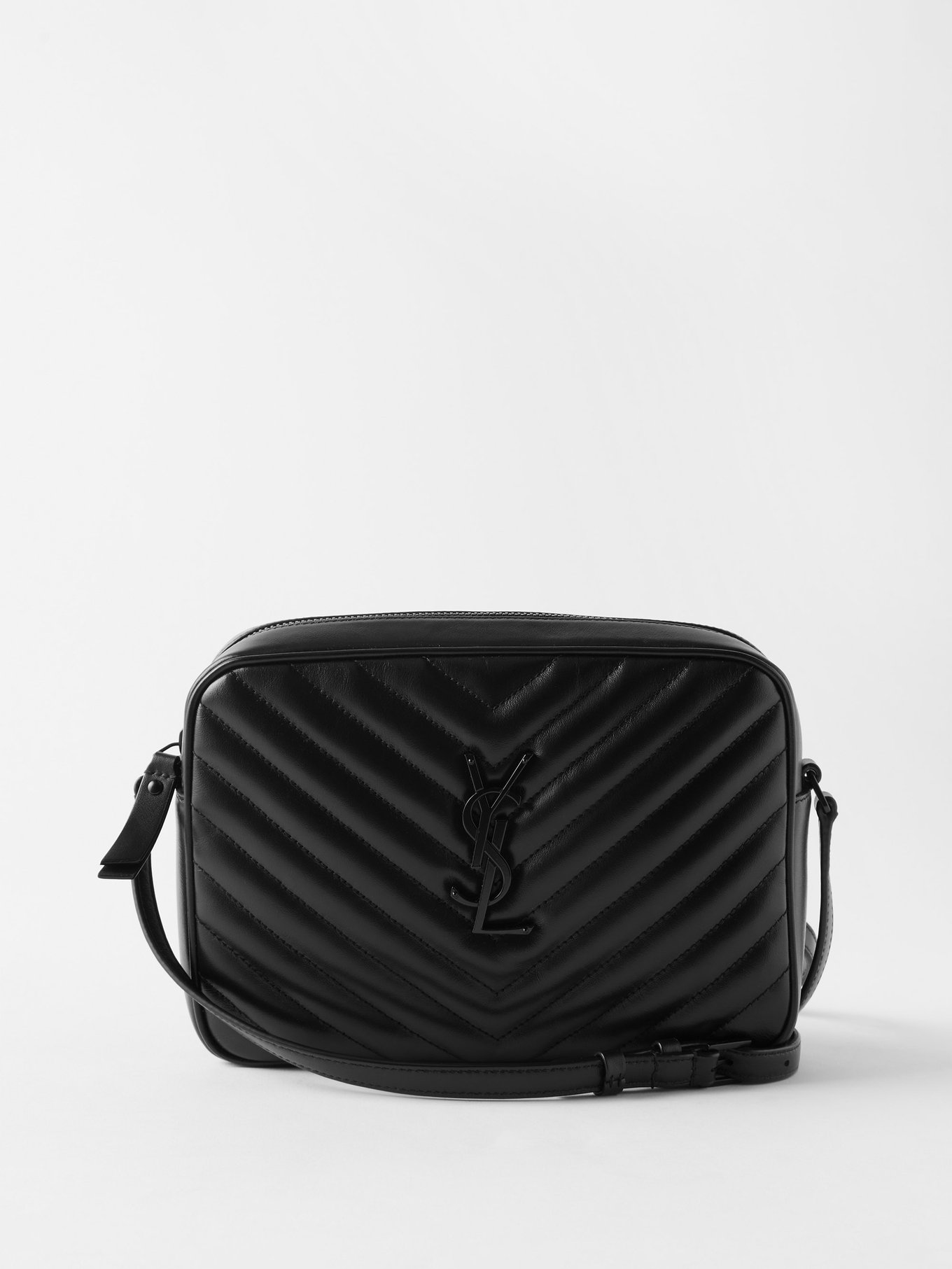 Saint Laurent Lou Mini Bag in Quilted Shiny Leather - Black - Women