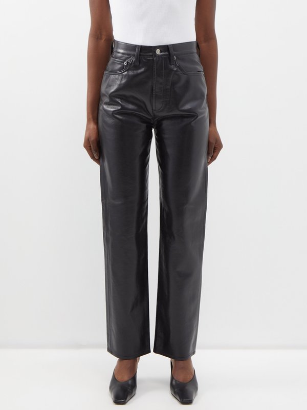 AGOLDE (Agolde) 90s Pinch recycled-leather trousers