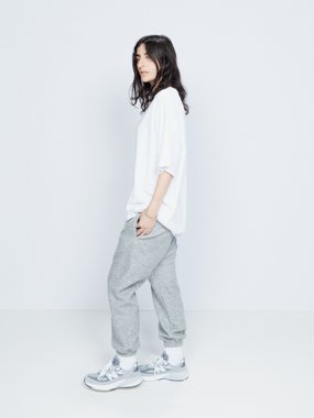 Raey Cashmere-blend cropped track pants