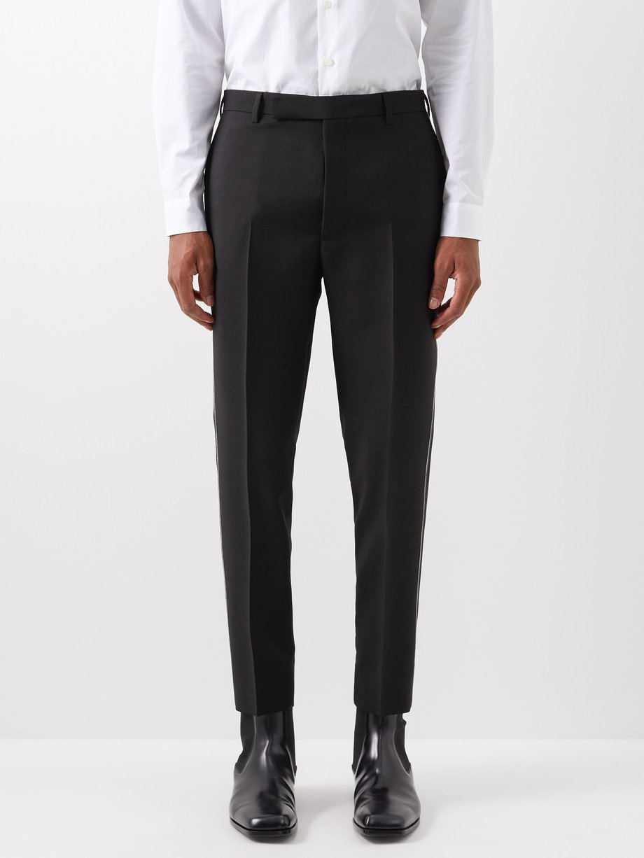 Prada Piped mohair-blend suit trousers