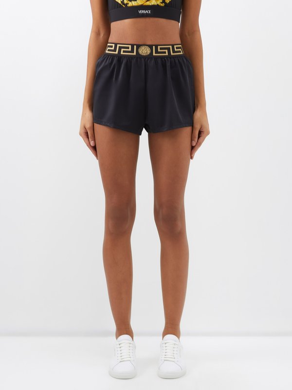 Versace Greca-jacquard shell shorts