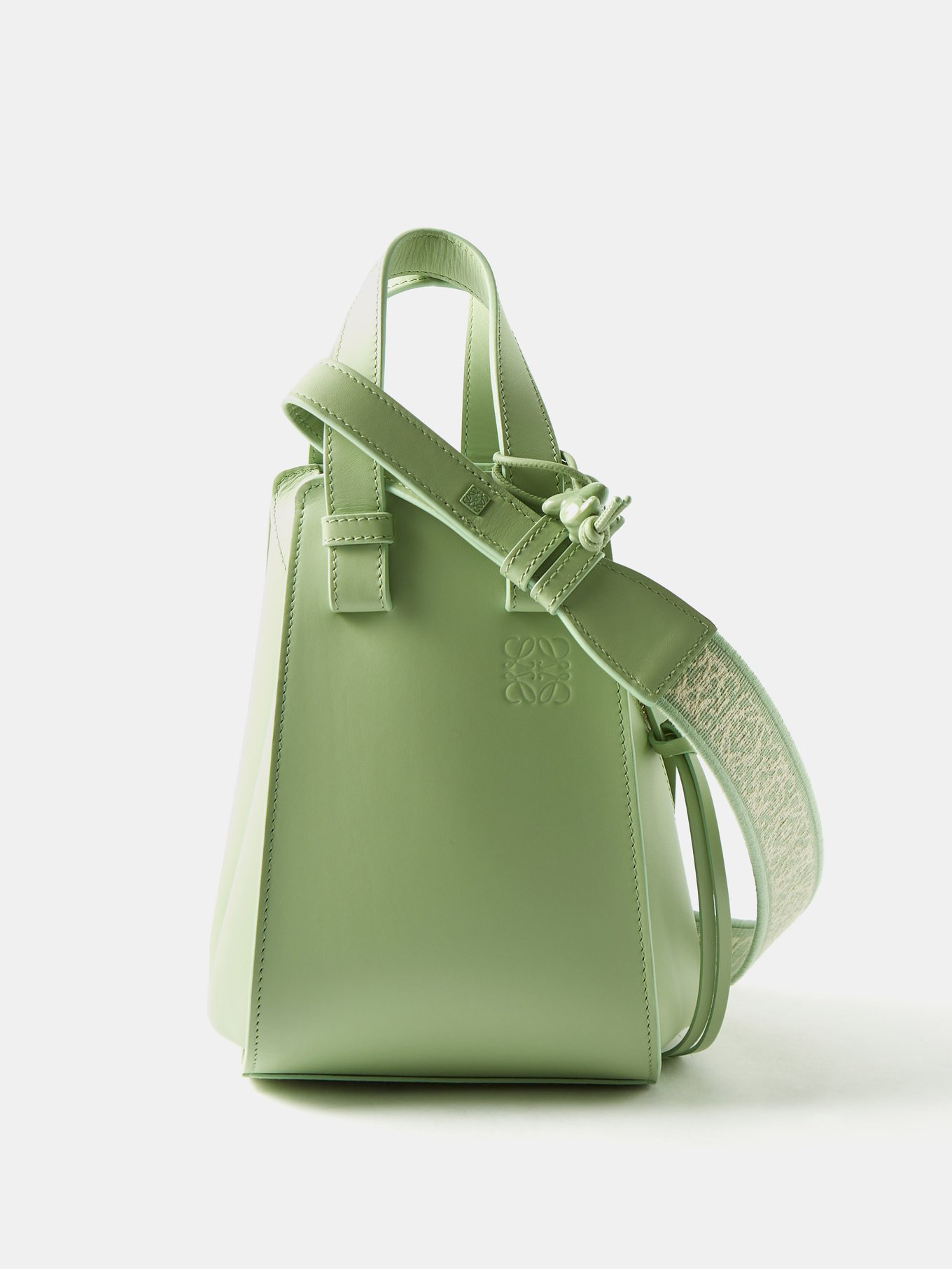 Loewe Hammock Small Smooth-leather Tote Bag in Green