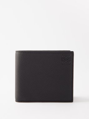 LOEWE Anagram-debossed grained-leather bi-fold wallet