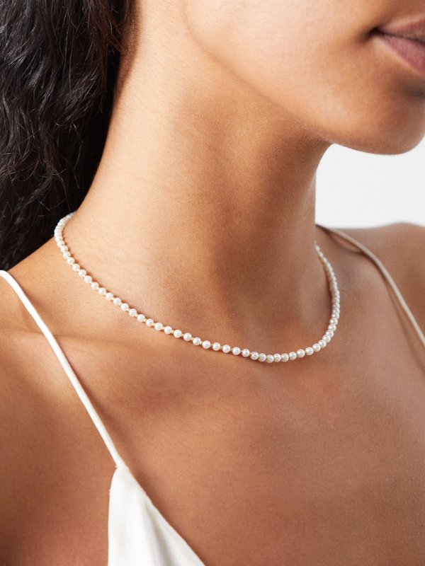 Irene Neuwirth Akoya pearl & 18kt gold necklace