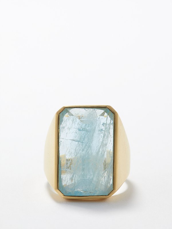 Irene Neuwirth Aquamarine & 18kt gold ring
