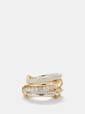 Spinelli Kilcollin Leyla diamond, sterling-silver & 18kt gold ring