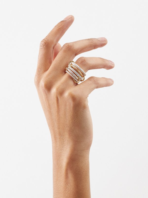 Spinelli Kilcollin Leyla diamond, sterling-silver & 18kt gold ring
