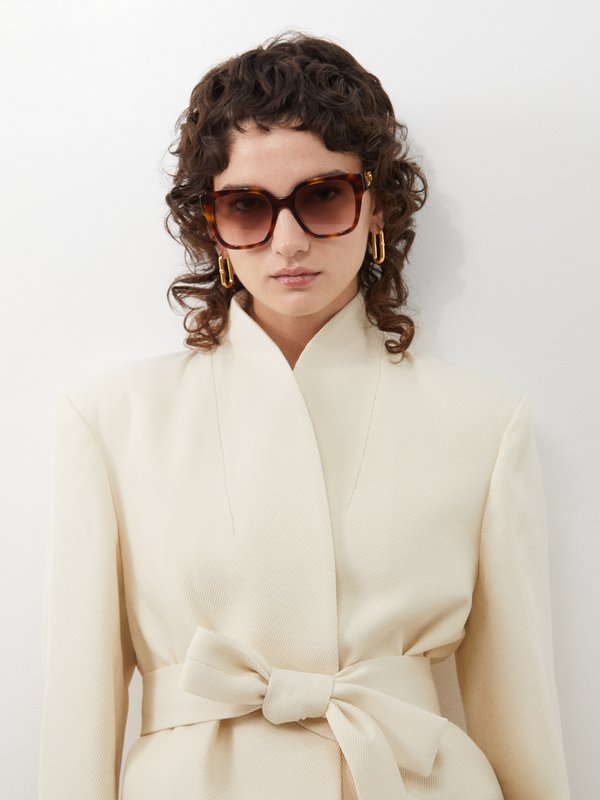 Fendi Eyewear O’Lock oversized square acetate sunglasses
