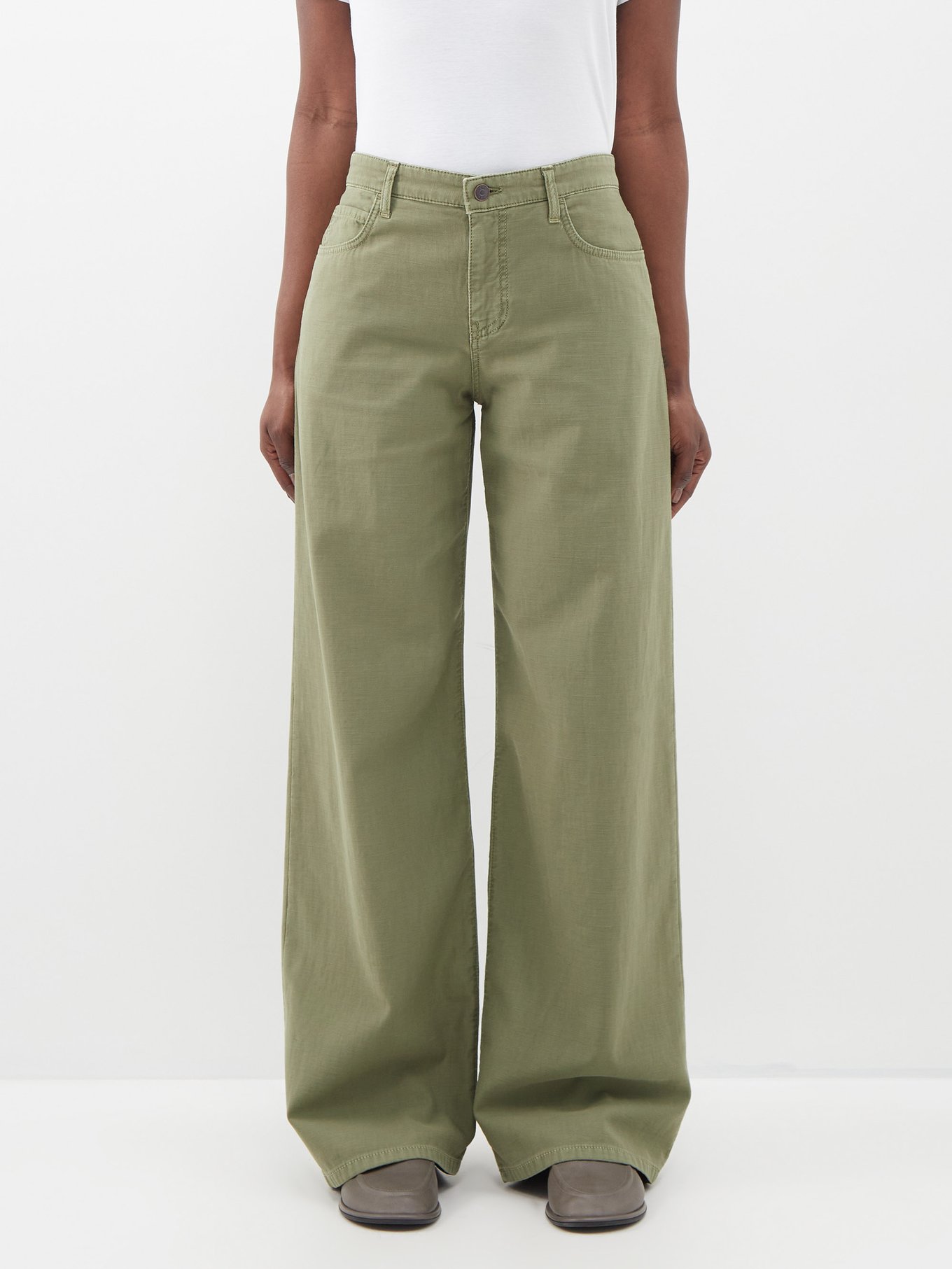 Eglitta cotton-canvas wide-leg jeans | The Row