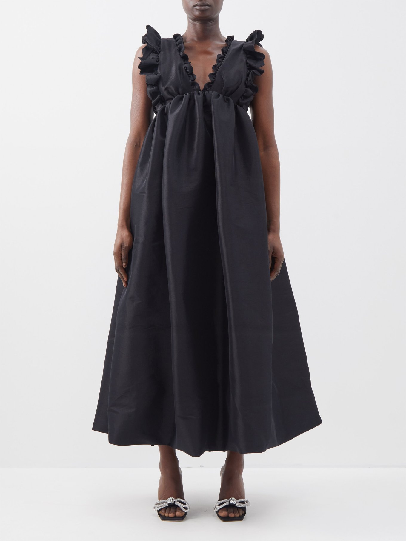 Tatiana ruffled taffeta gown | Kika Vargas