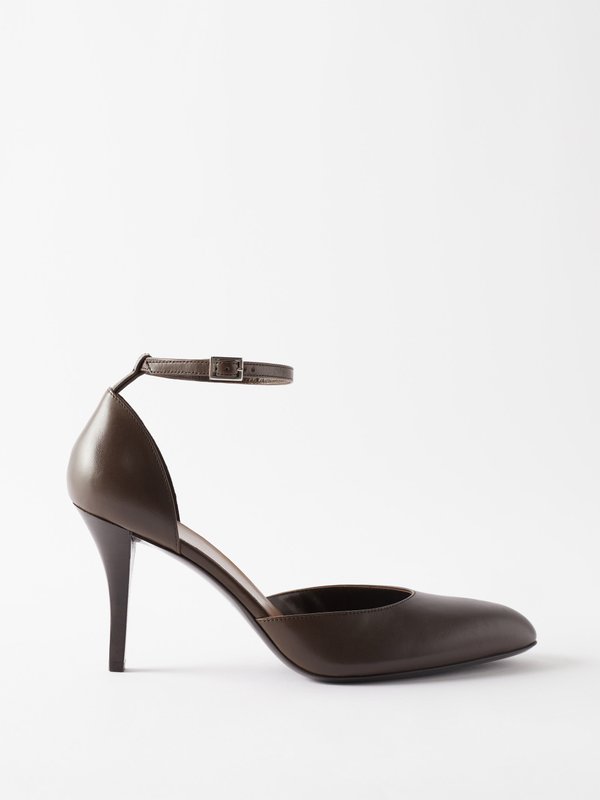 The Row Demi 80 leather pumps