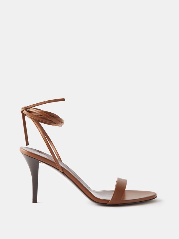 The Row Maud 80 leather wrap sandals