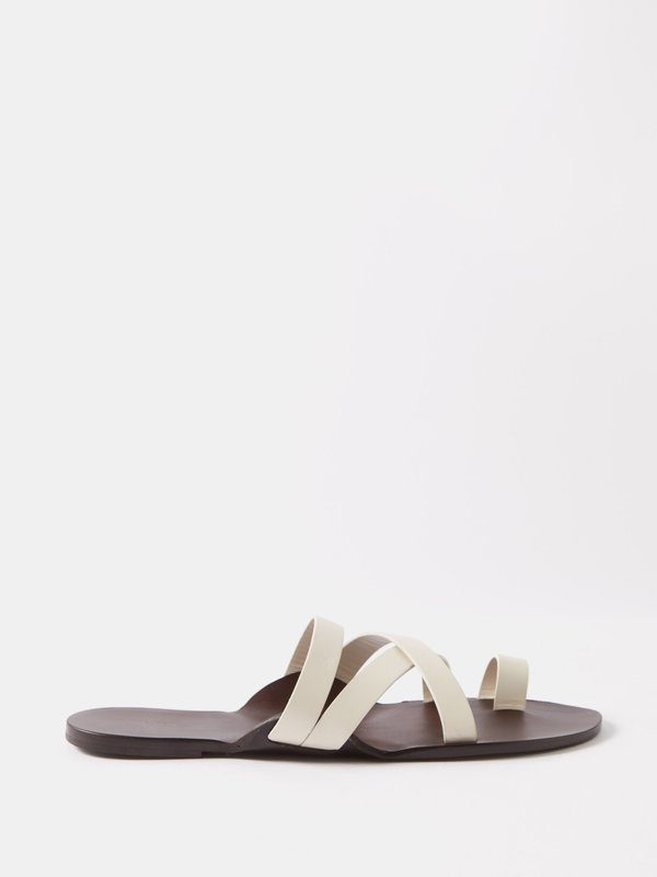 The Row Kris crossover leather sandals