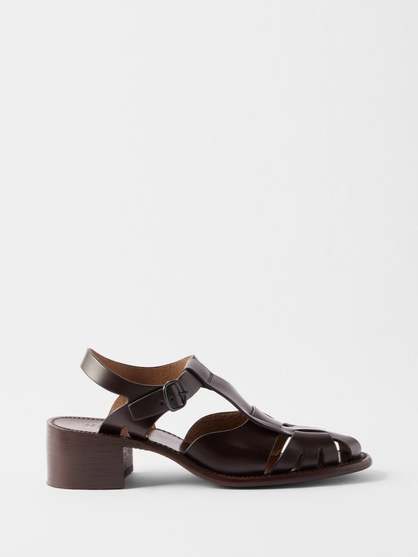 HEREU (Hereu) Pesca cutout leather heeled sandals