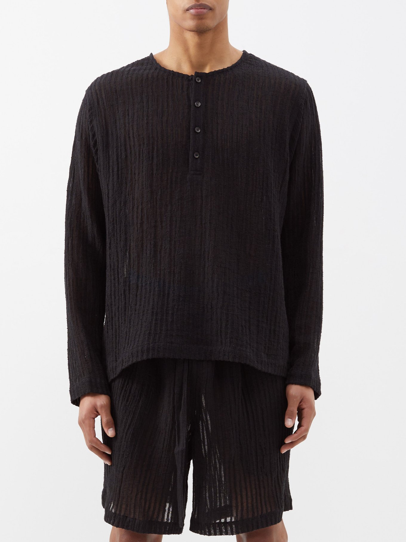 PLEATS PLEASE ISSEY MIYAKE - Basics round neck pleats knitted T-shirt