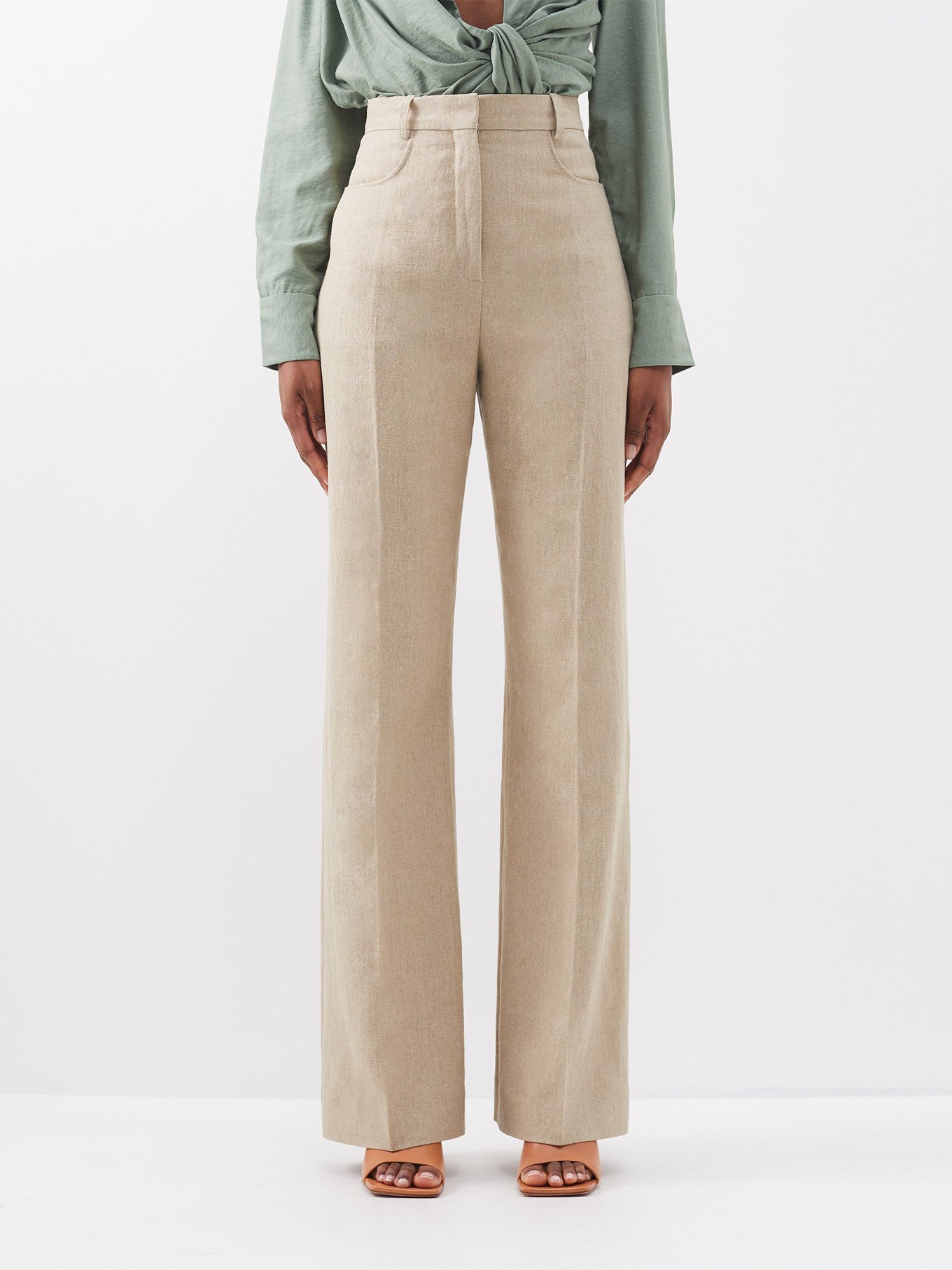Jacquemus Sauge High-Waisted Trousers - Black
