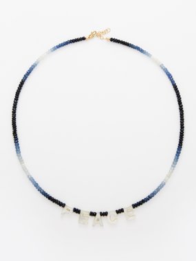 Roxanne First Peace sapphire, pearl & 14kt gold necklace