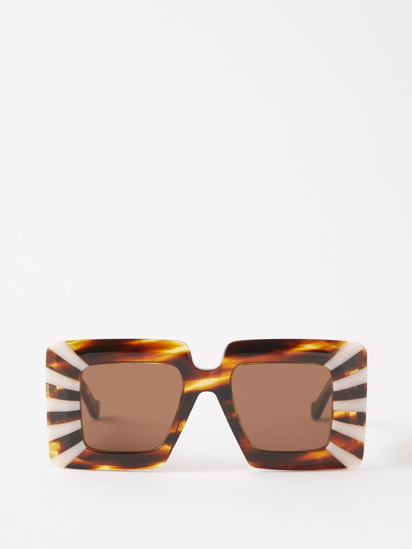 LOEWE Eyewear (LOEWE) Striped square acetate sunglasses