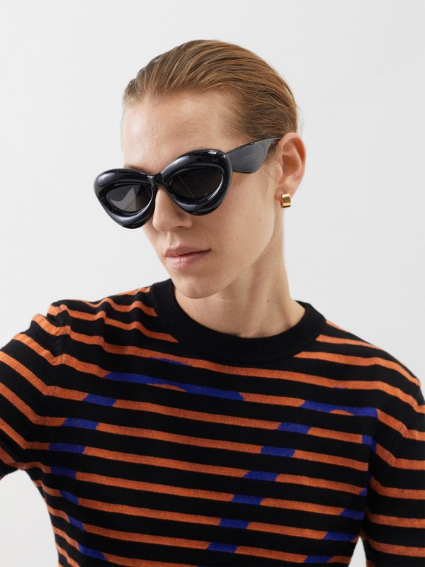 LOEWE Eyewear (LOEWE) Inflated cat-eye acetate sunglasses
