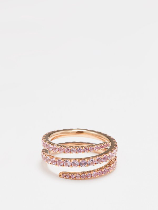 Anita Ko Coil sapphire & 18kt rose-gold ring