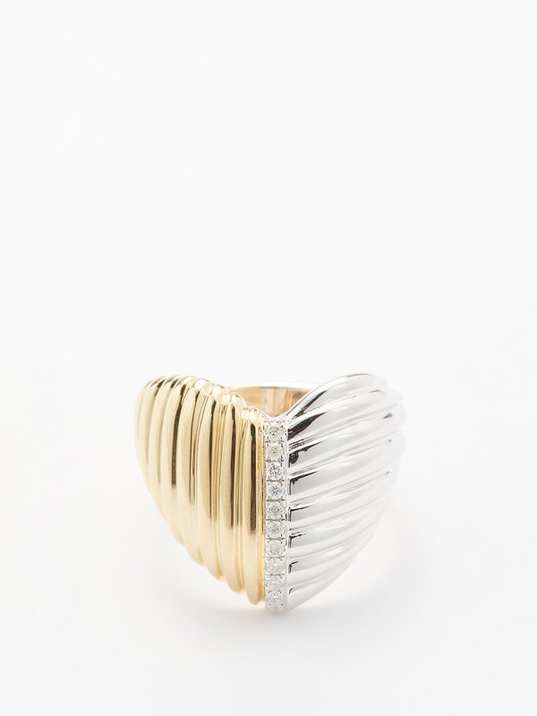 Yvonne Léon Heart diamond & 9kt gold ring