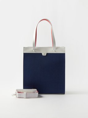 Christian Louboutin Ruistote denim & leather tote bag