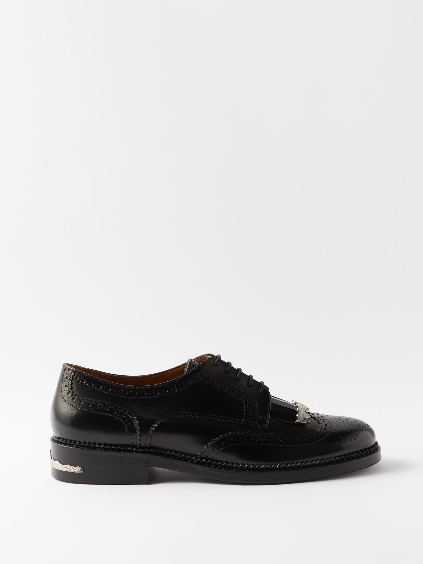 Polida fringed leather brogues | Toga Virilis