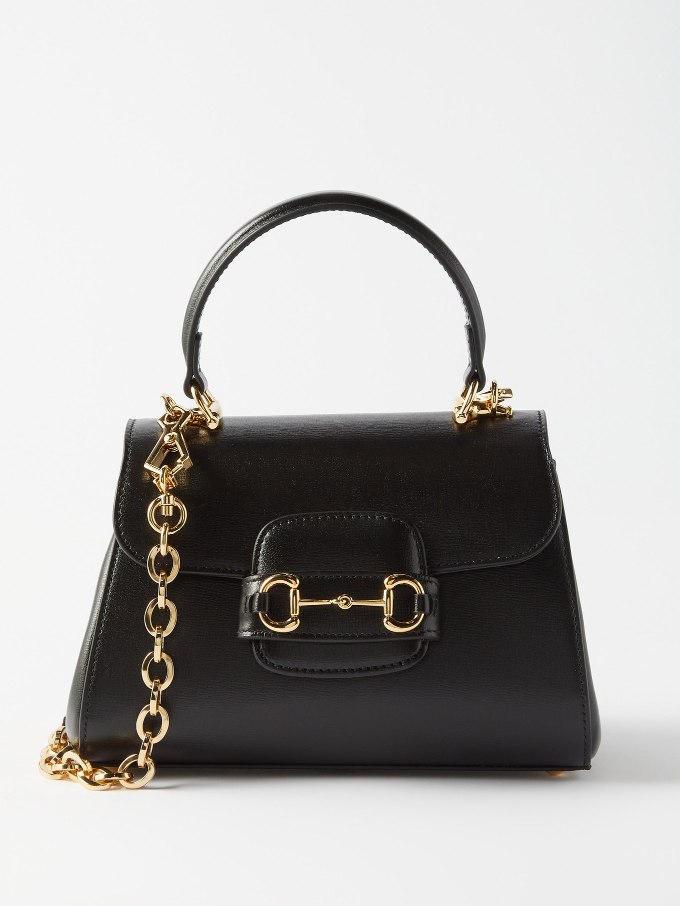 Black 1955 Horsebit mini leather handbag, Gucci