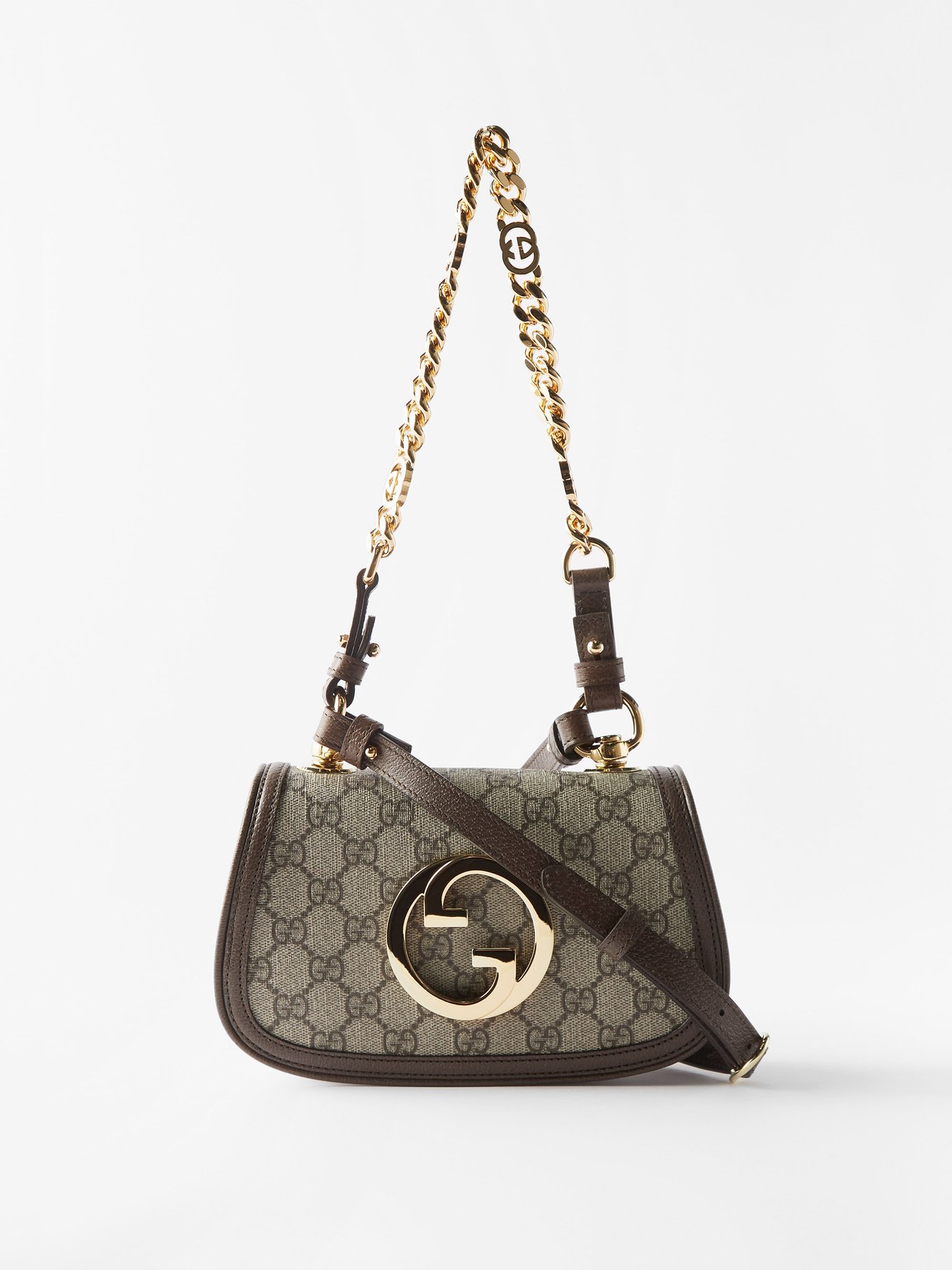 Gucci: Green Interlocking G Blondie Shoulder Bag