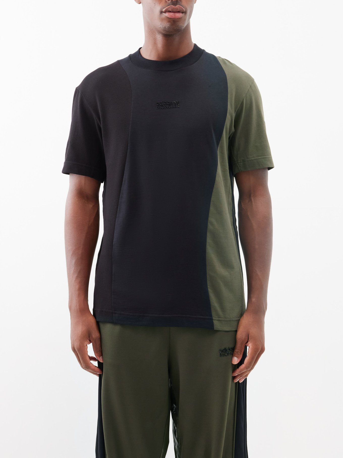 Bare overfyldt Selvforkælelse en Black Tri-colour cotton-jersey T-shirt | Moncler Genius | MATCHESFASHION US