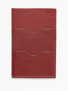 Métier Grained-leather travel wallet
