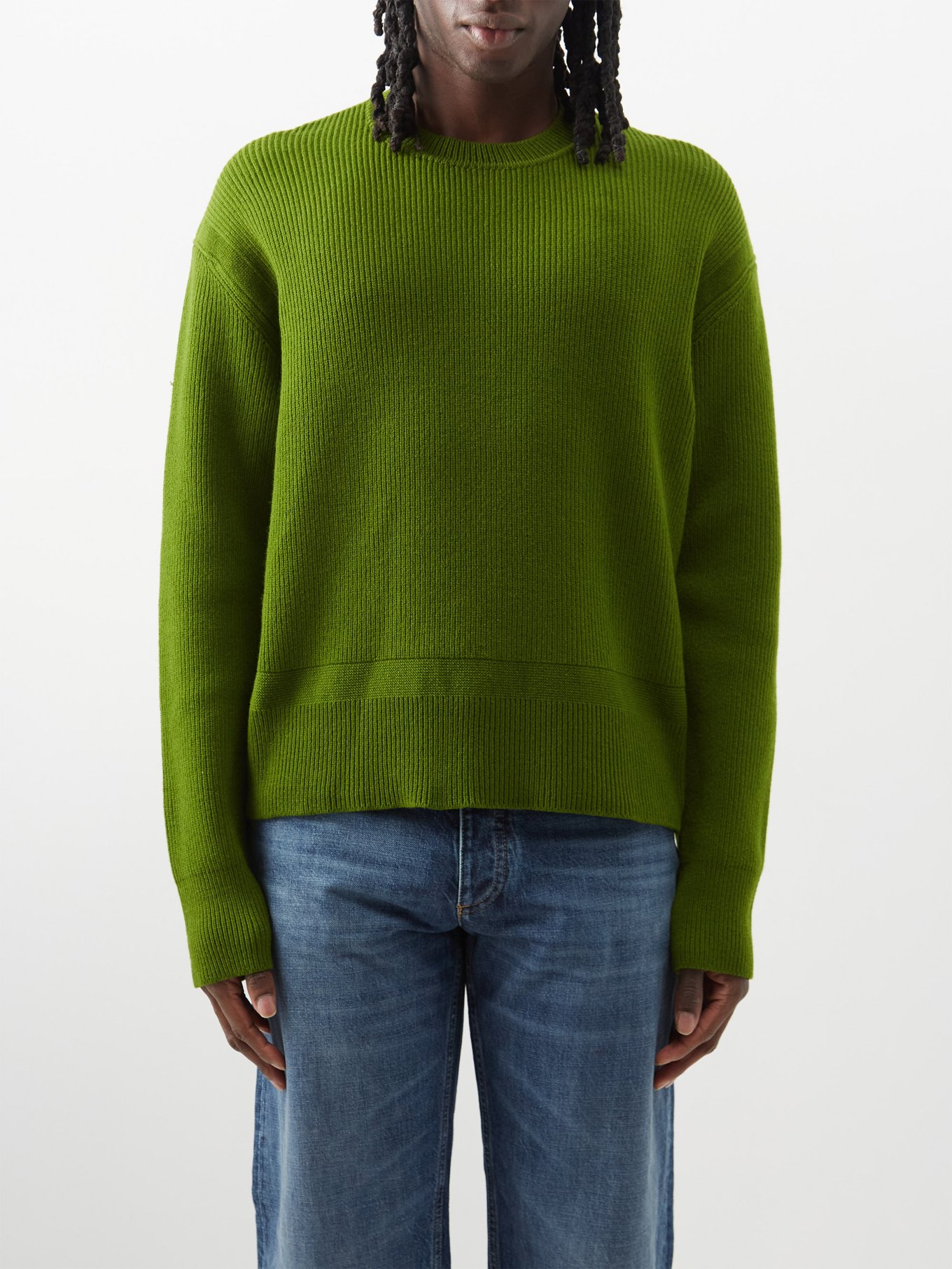 Bottega Veneta Glass Green Wool Sweater - ニット/セーター