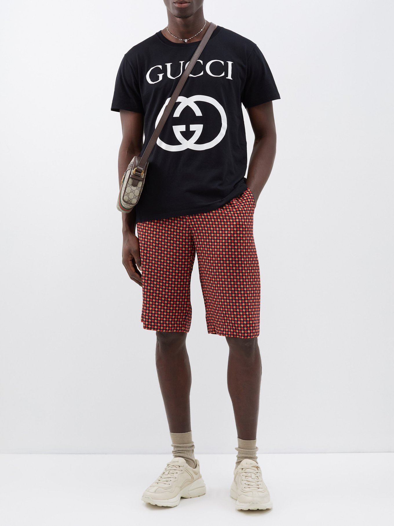 Gucci GG-canvas Tailored Relaxed Trousers - Black