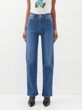 Re/Done 90s high-rise straight-leg jeans