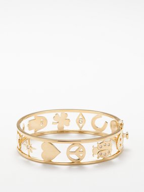 Sydney Evan Icon diamond & 14kt gold bangle