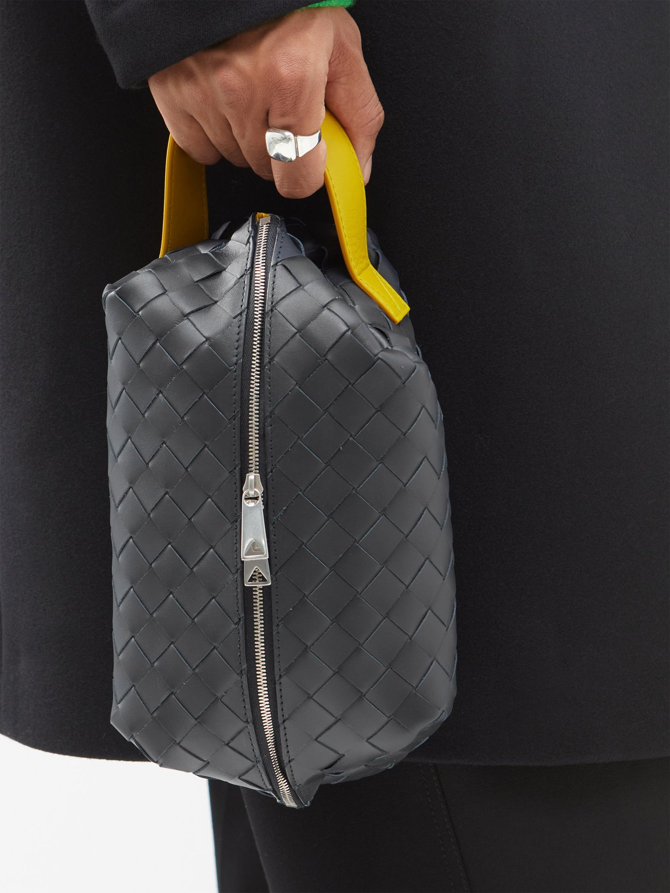 Bottega Veneta Candy Cassette Bag MINI Black Intrecciato Leather +