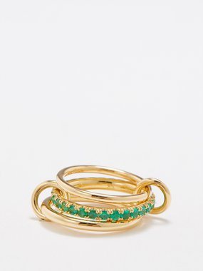 Spinelli Kilcollin Petunia emerald & 18kt gold ring