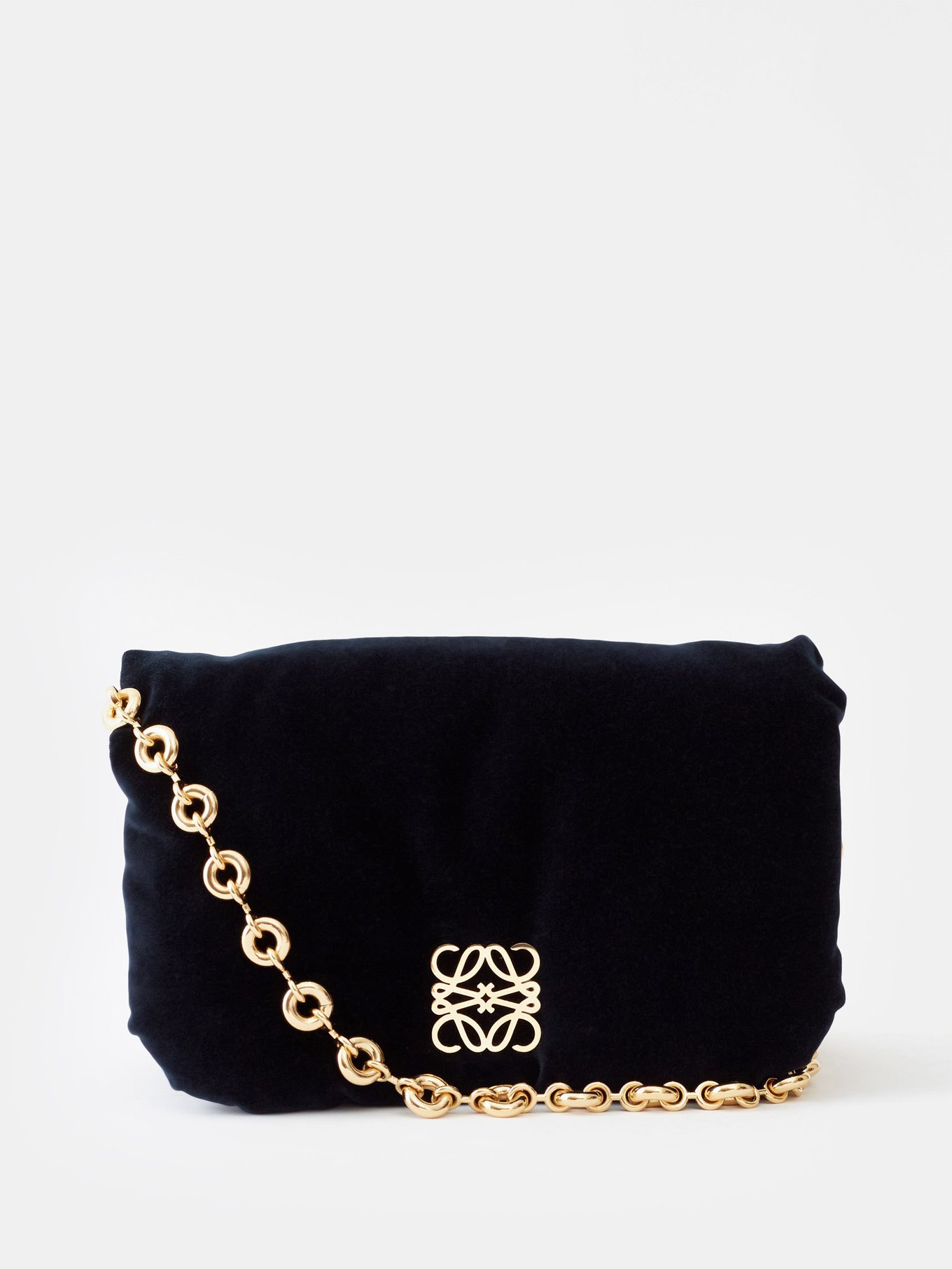 Loewe Women's Goya Anagram Puffer Chain Shoulder Bag