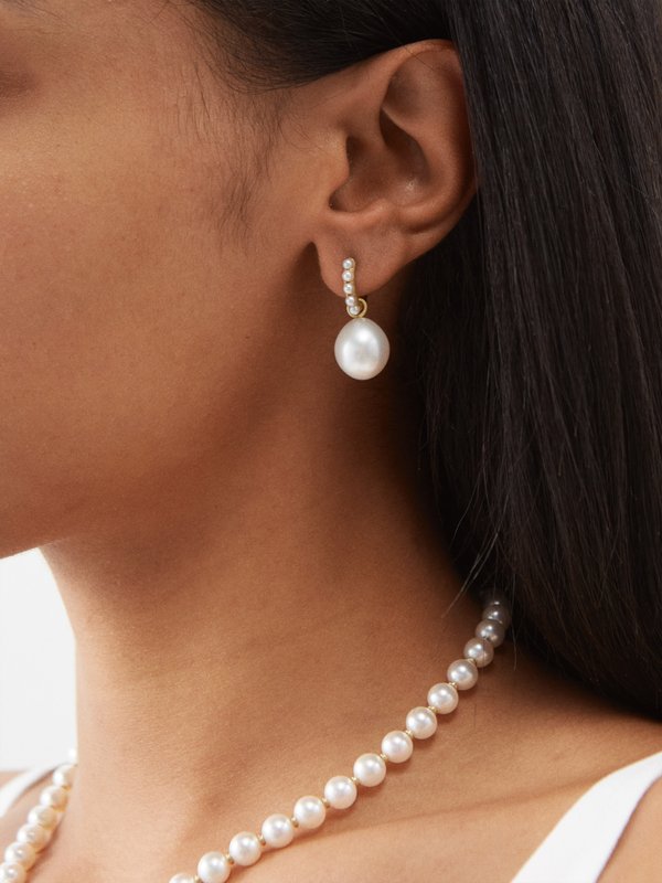 Irene Neuwirth Pearl & 18kt gold earrings