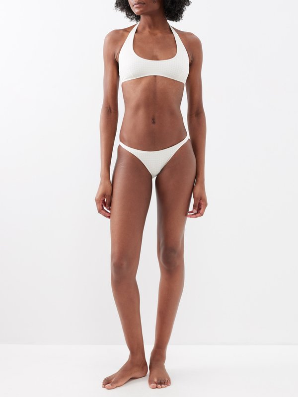 Lisa Marie Fernandez Amber perforated halterneck bikini