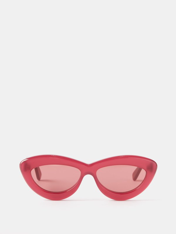LOEWE Eyewear (LOEWE) Oversized cat-eye acetate sunglasses