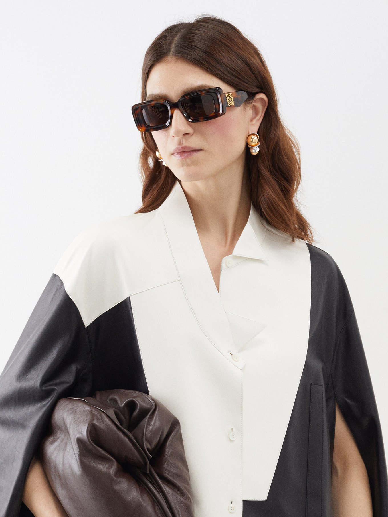 Trendy Tortoise Shell Rectangle Women Sunglasses Brand Designer