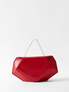 The Row Mae leather clutch bag