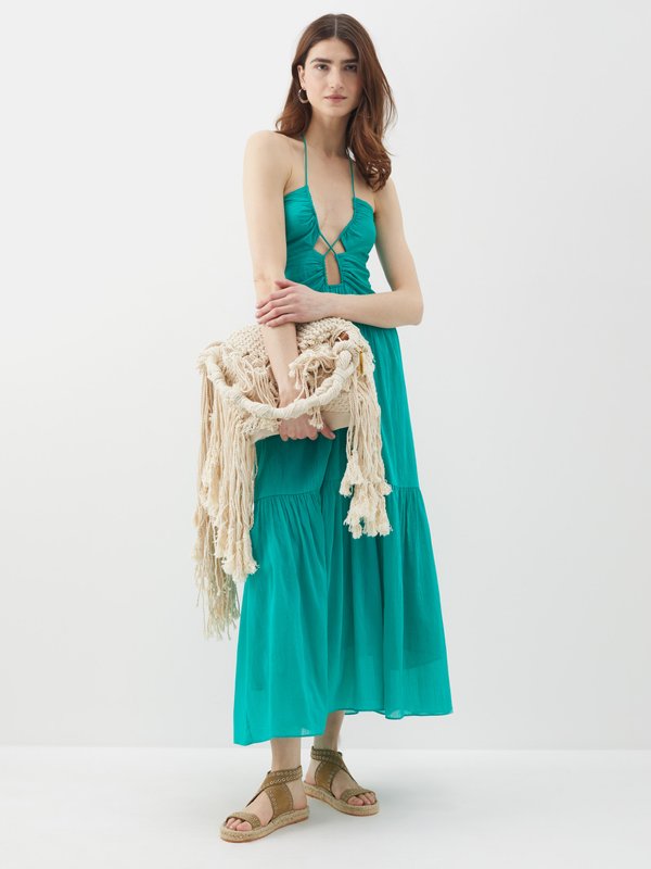 Isabel Marant Birona halterneck cotton-blend dress