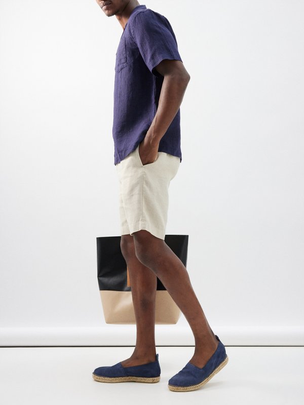 Frescobol Carioca Felipe drawstring linen-blend shorts
