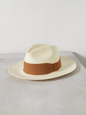 Frescobol Carioca Rafael grosgrain-trim straw Panama hat
