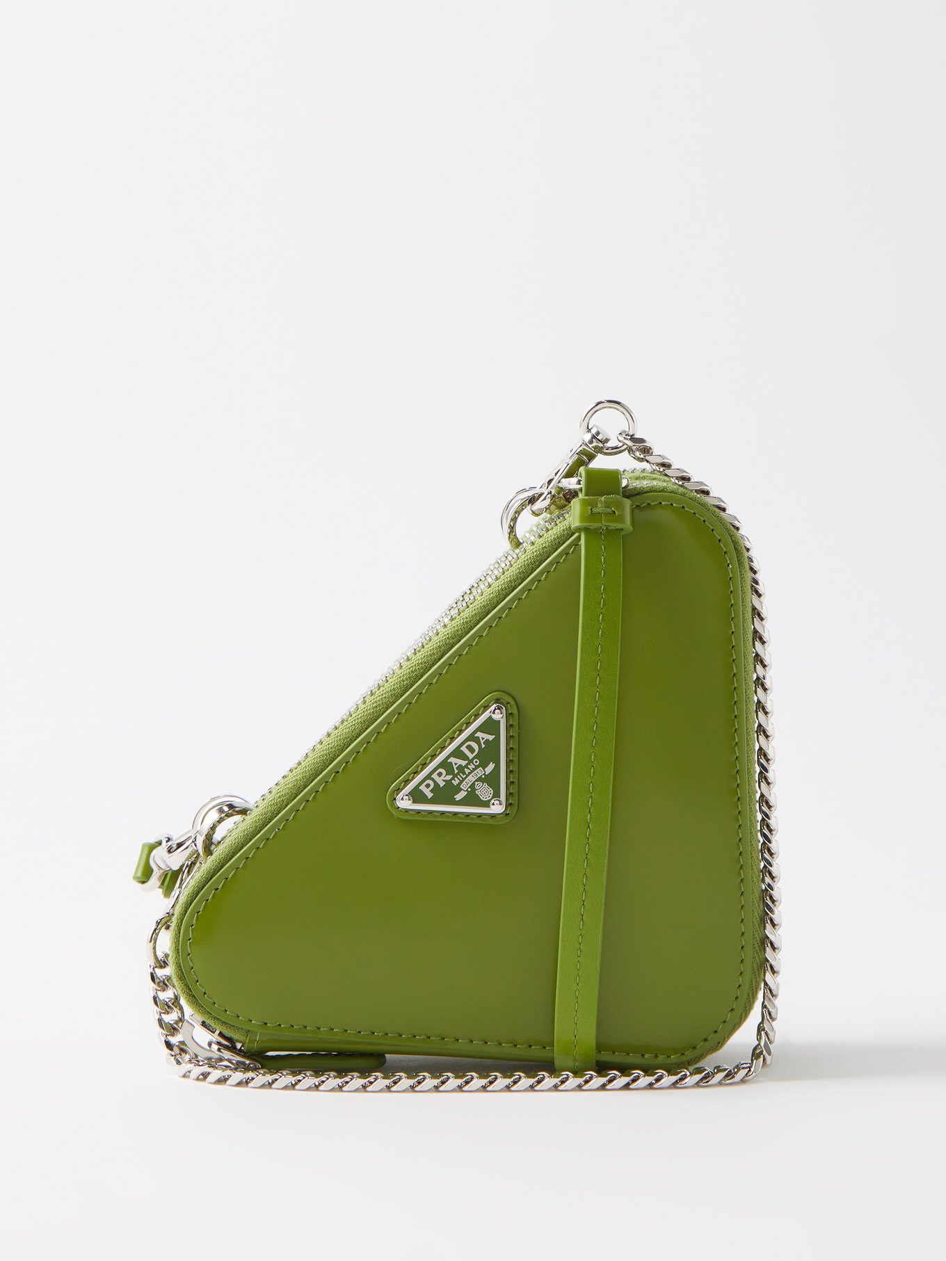 Prada Triangle Logo Crossbody Tote Bag